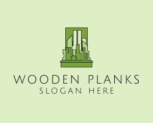 Green City Skyline  logo design