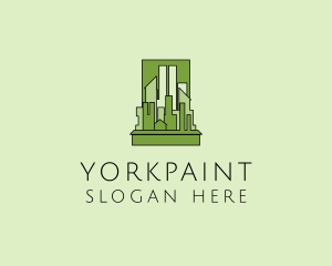 Green City Skyline  logo design