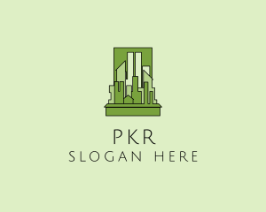 Green City Skyline  logo design