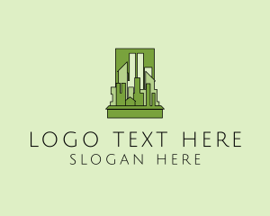 Green City Skyline  logo design