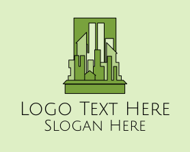 Architecture - Green City Skyline logo design
