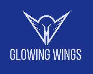 Winged Warrior Helmet logo design