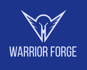 Winged Warrior Helmet logo design