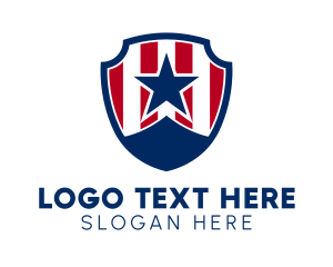 Puerto Rico - Blue Star Shield logo design
