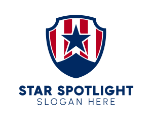 Blue Star Shield logo design