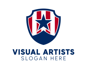 Veteran - Blue Star Shield logo design