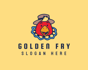 Chicken Restaurant Hat logo design