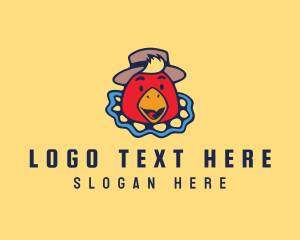 Fast Food - Chicken Restaurant Hat logo design