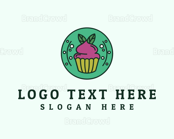 Vegan Sweet Cupcake Logo