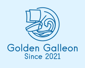 Galleon - Minimalist Ocean Sailboat logo design