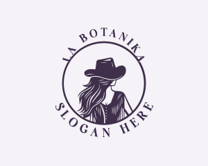 Wild West - Woman Cowgirl Saloon logo design