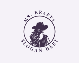 Cowgirl - Woman Cowgirl Saloon logo design