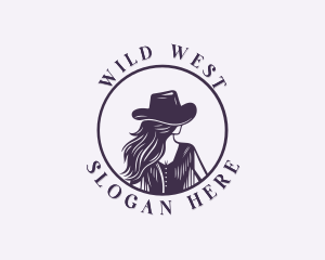 Saloon - Woman Cowgirl Saloon logo design