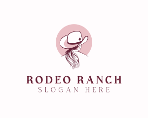 Cowgirl - Cowboy Hat Cowgirl logo design