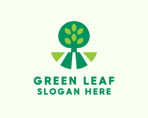 Tree Leaves Landscaping  logo design