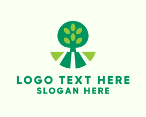 Natural - Tree Leaves Landscaping logo design