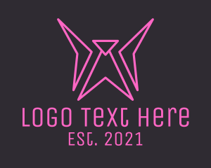 League - Pink Gaming Bird logo design
