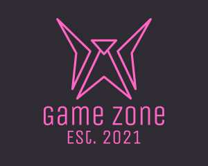 Pink Gaming Bird logo design