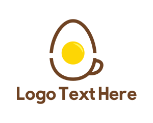 Latte - Egg Coffee Cup logo design