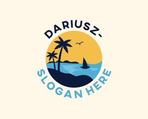 Summer Beach Travel Logo