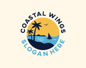 Seagull - Summer Beach Travel logo design