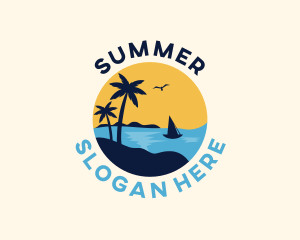 Summer Beach Travel logo design