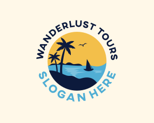 Summer Beach Travel logo design