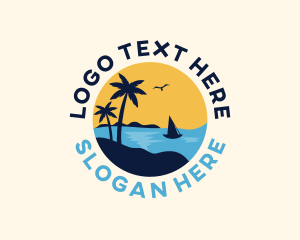 Seagull - Summer Beach Travel logo design