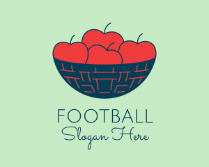 Apple Fruit Bowl Basket Logo