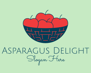 Apple Fruit Bowl Basket logo design