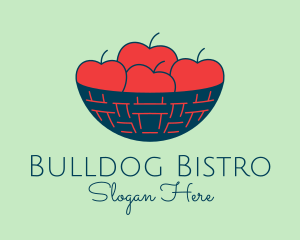 Apple Fruit Bowl Basket logo design