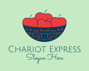 Apple Fruit Bowl Basket logo design