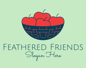 Apple Fruit Bowl Basket logo design