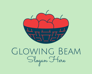 Apple Fruit Bowl Basket logo design