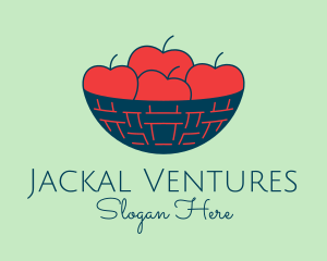 Apple Fruit Bowl Basket logo design