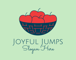 Apple Fruit Bowl Basket logo design