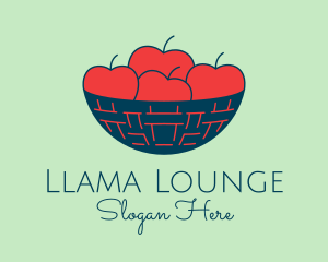 Apple Fruit Bowl Basket logo design