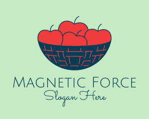 Apple Fruit Bowl Basket logo design