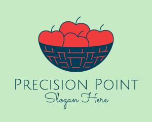 Apple Fruit Bowl Basket logo design