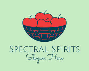 Apple Fruit Bowl Basket logo design