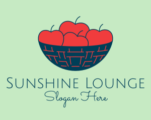 Apple Fruit Bowl Basket logo design