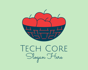 Apple - Apple Fruit Bowl Basket logo design