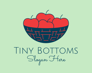 Apple Fruit Bowl Basket logo design