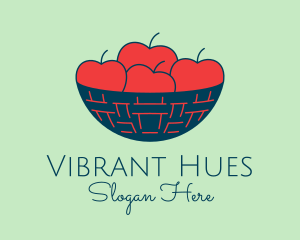 Apple Fruit Bowl Basket logo design