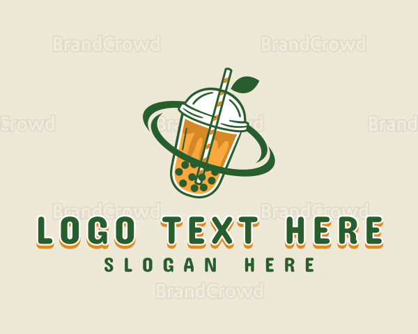 Boba Milk Tea Logo