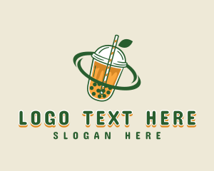 Organic - Boba Milk Tea logo design