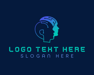 Digital - Cyber Circuit Brain logo design
