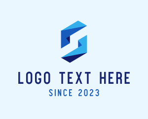 Modern Geometric Letter S  Logo