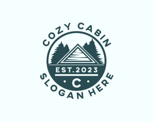 Cabin - Forest Cabin Roofing logo design