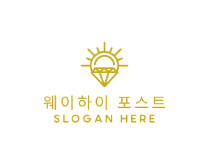 Luxury Sun Diamond logo design